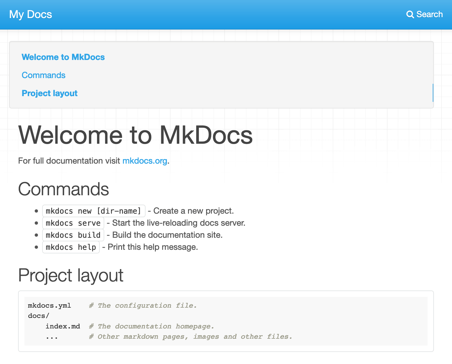 Markdown-アプリケーションウィンドウMkDocs！